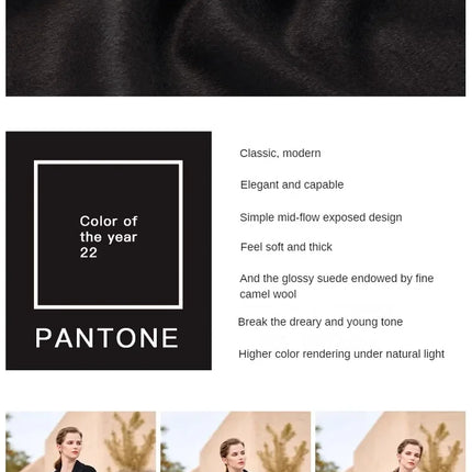 DUTRIEUX Women's Coat Double-sided 10% Cashmere 90% Wool Women's Long Coat Jacket, 2025 Winter New Long Cashmere Coat Women