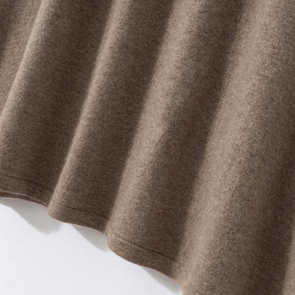Korean Long Skirt Women's Wave Skirt 100% Cashmere Straight Skirt Knit Autumn Winter Skirt Warm Elegant Casual Knee Length Dress PlatiNum