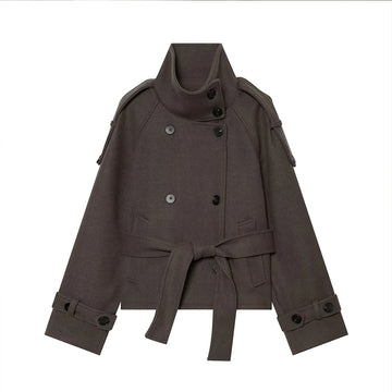 Women's New Jackets Autumn 2026 Fashion Loose High-necked Warm Autumn Woolen Coats Chic Women's Street Youth Outerwear Coats