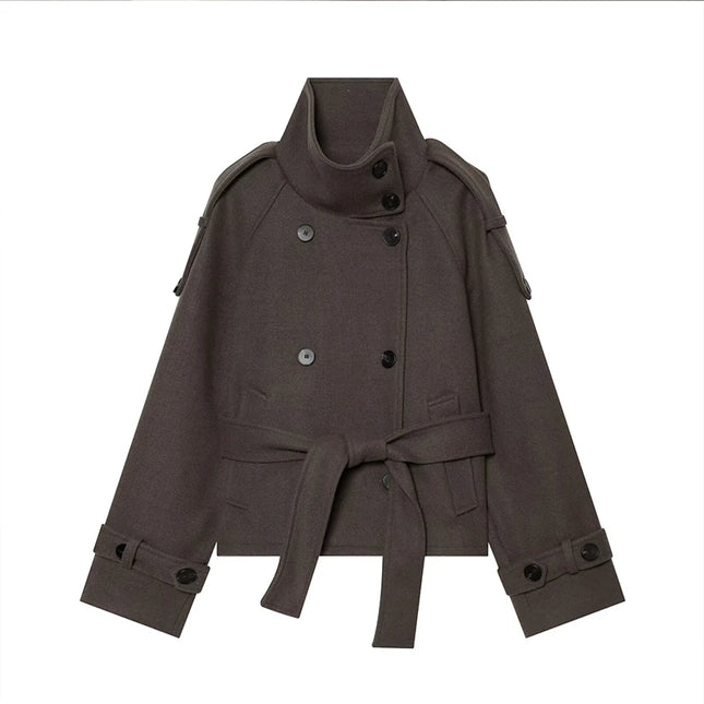 Women's New Jackets Autumn 2026 Fashion Loose High-necked Warm Autumn Woolen Coats Chic Women's Street Youth Outerwear Coats
