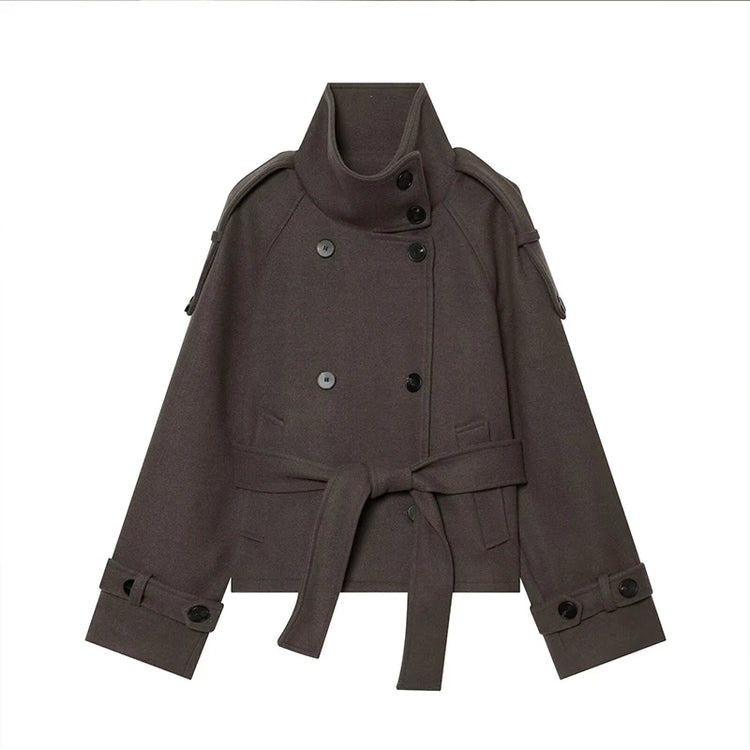 Women's New Jackets Autumn 2026 Fashion Loose High-necked Warm Autumn Woolen Coats Chic Women's Street Youth Outerwear Coats