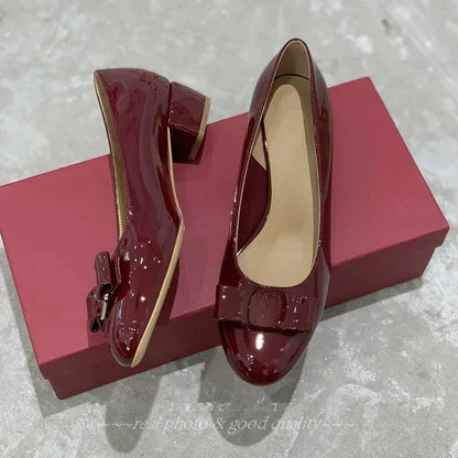 2025 FANGXITING New Arrival Spring Handmade Genuine Leather Round-Toe Woman Loafers Mary Janes Zapatos De MujerBallet Dance Shoe