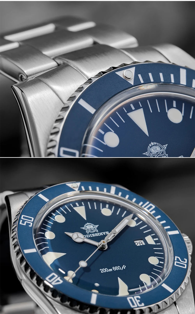 ADDIESDIVE Luxury Men's Analog Watch BGW9 Luminous Ceramic Bezel Bubble Mirror Glass Diver's Watch 200m Quartz Watches AD2068