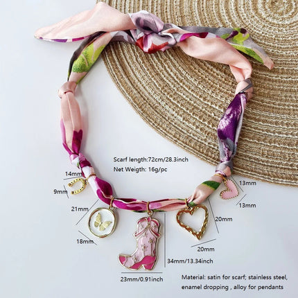 Collana bandana morbida con ciondolo a forma di fiore a forma di cuore placcato in oro per gioielli impilabili da donna e ragazza PlatiNum