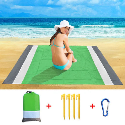 2022 telo mare oversize tappetino senza sabbia spiaggia antivento impermeabile coperte da Picnic tappetino da spiaggia tasca oversize Picnic 4 ancora