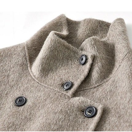 SENTUBILA 100% Wool Winter Jackets for Women Short Coats 2026 Stand Turtleneck Unlined Wool Outerwears Female Clothes W44O56626