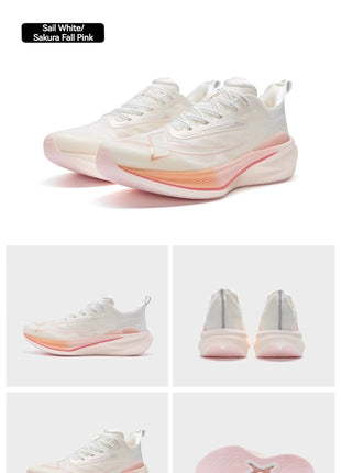 Xtep 2000KM 2.0 Running Shoes Women  Summer Shock Absorption Professional TPU Sneakers 876218110044 (suggest half size down) PlatiNum