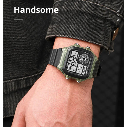 SYNOKE Digital Watches uomo sport luminoso multifunzione impermeabile orologio da polso da donna all'aperto e in esecuzione studente sette luci platinumshop