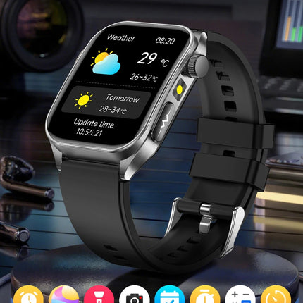 2025 Trattamento laser Tre Smartwatch alti 1.95 "Schermo curvo in zaffiro ECG + PPG Grasso nel sangue Acido urico Diagnosi salute Smartwatch platinumshop
