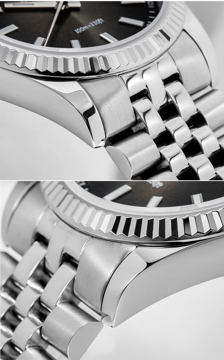 ADDIESDIVE 36mm Luxury Watch for Women VH31 Movement 100m Waterproof BGW9 Luminous Diving Watches Stainless Steel Quartz Watch