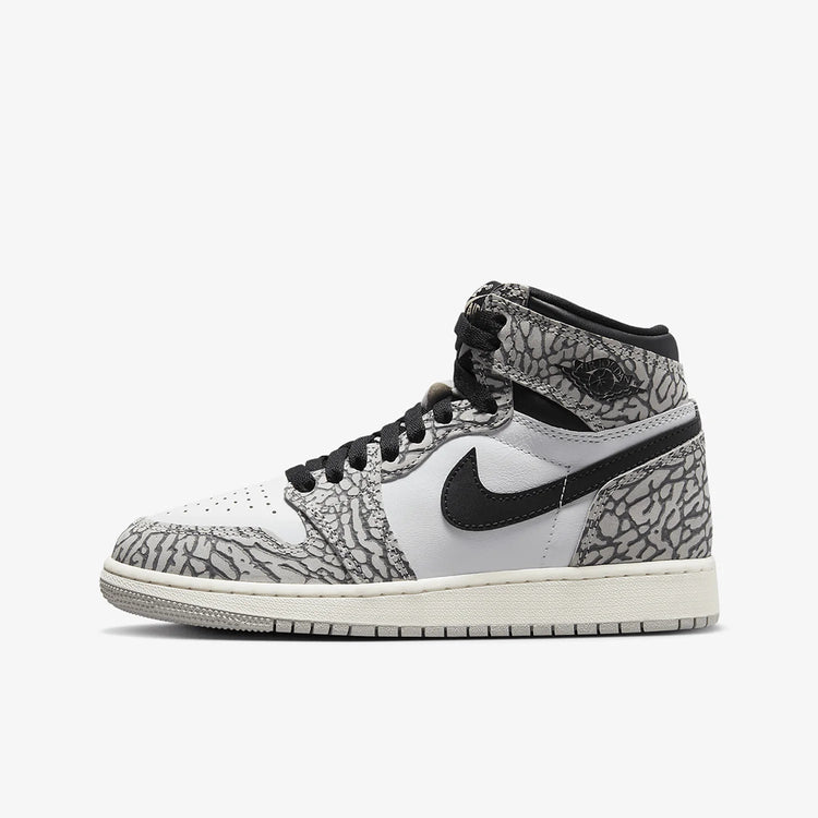 Scarpe da basket per bambini grandi Nike Air Jordan 1 GS originali per ragazze FD1437-052 platinumshop