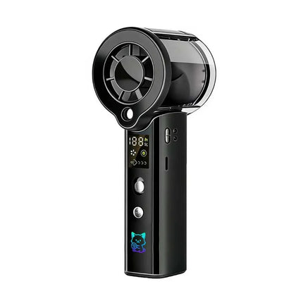 Ventilatore Portatile con Spray d'Acqua e Graffiti Laser, 3000 mAh Ricaricabile, 100 Velocità, per Casa e Esterni