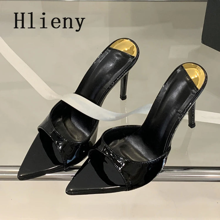 Hlieny 2026 Moda estiva Tacchi a spillo Donna Pantofole a punta Banchetto Abito Sandali Festa Matrimonio Mulo Presentazioni aziende produttrici giochi Scarpe