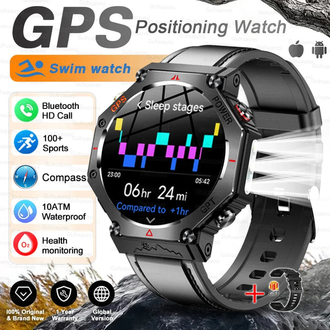 T-Rex 3 Grado Ultra Militare GPS Astuto Della Vigilanza 10ATM Bussola Impermeabile Altimetro Barometrico AMOLED Uomini HD Chiamata Sport Smartwatch platinumshop