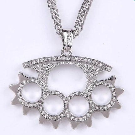 Hip Hop Ice Out Dollar Money Bag Necklace Shiny Cubic Zirconia Wallet Pendant for Men Women Hip Hop Rock Rap Cool Jewelry PlatiNum