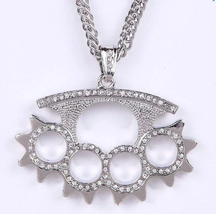 Hip Hop Ice Out Dollar Money Bag Necklace Shiny Cubic Zirconia Wallet Pendant for Men Women Hip Hop Rock Rap Cool Jewelry PlatiNum