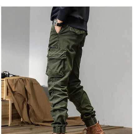 CAAYU Joggers Cargo Pants Men Casual Y2k MultiPocket Male Trousers Sweatpants Streetwear Techwear Tactical Track Black Pants Men