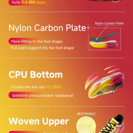 IRUNSVAN Rehuo 1.0 Full Length Carbon Plate Running Shoes  Marathon Ultra Lightweight Men's  24028 PlatiNum