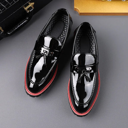 Scarpe da Uomo Trendy, Mocassini di Design con Catena Metallica, Scarpe Eleganti da Lavoro, Nuove Scarpe Casual in Pelle Slip-on, Scarpe da Cerimonia
