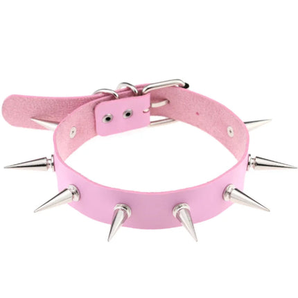 1Pc Harajuku Cuore Sexy Rivetti Cuoio DELL'UNITÀ di elaborazione Nero Goth Punk Girocollo Per Y2K Ragazze FAI DA TE Goth Star Pentagramma Collane Grosse Gioielli PlatiNum