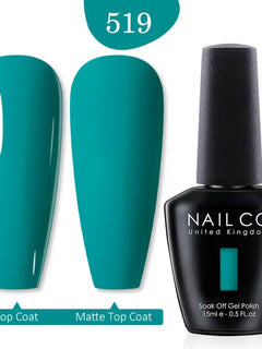 NAILCO 15ml Green Blue Series UV Nail Gel Polish Blue Colors UV&LED Gel Varnish Red Soak Off Semi Permanent LED Nail Gel Varnish