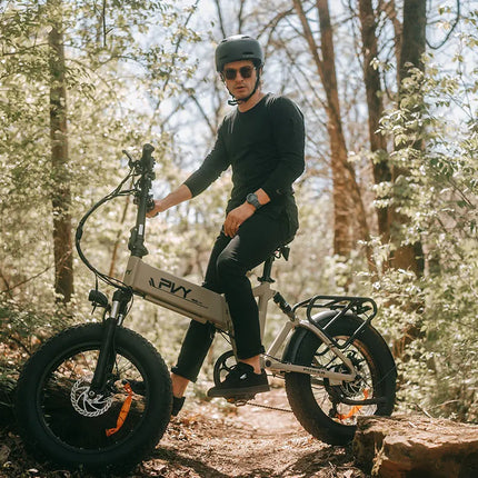 [EU DIRECT] Bicicletta Elettrica Pieghevole PVY Z20 PLUS, Pneumatici Fat da 20*4.0 Pollici con Tripla Sospensione Ammortizzata, Coppia 100N.m, Batteria 48V 16.5Ah - Grigio