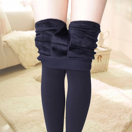 Winter Leggings Knitting Velvet Casual Legging High Elastic Lady's Warm Pants Skinny Pants for Women Polar Pantyhose PlatiNum