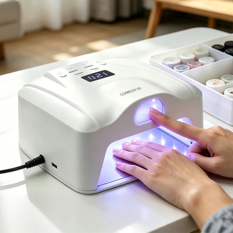2 IN 1 UV LED Nail Dryer Auto Sensor 78 LEDs Dual Port Fast Curing Nail Light for Single Finger Toe Full Hand Manicure Pedicure