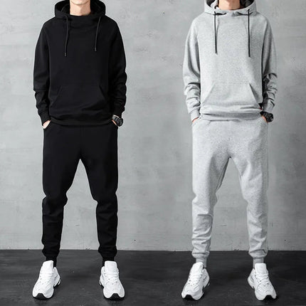 Men‘s Two-piece Autumn and Winter Men's Sports Suit Autumn and Winter Suit Sweatpants Sweater Men's Casual Suit Men's PlatiNum