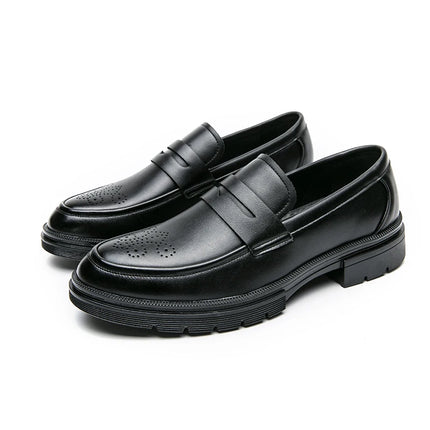 Scarpe Casual con suola spessa di lusso primaverile mocassini Penny neri da uomo scarpe eleganti da ufficio marrone per Mentênis masculino