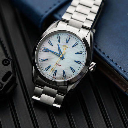 Watchdives WD0006 V2 Watch VH31 Sweep Second Quartz Movement Sapphire Luminous Stainless Steel Watches Waterproof 38mm Watch