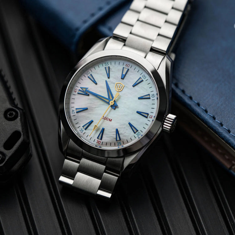 Watchdives WD0006 V2 Watch VH31 Sweep Second Quartz Movement Sapphire Luminous Stainless Steel Watches Waterproof 38mm Watch