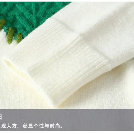 Thorn Style Spliced Knitted Sweater 2025 Fashionable High Street Autumn Winter Warm Men's Top Hip-hop Streetwear Fishing Sports