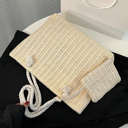 Designer Women's Bags Fashion Large Capacity Straw Tote Bag Summer Beach Bag Casual Big Bali Bag