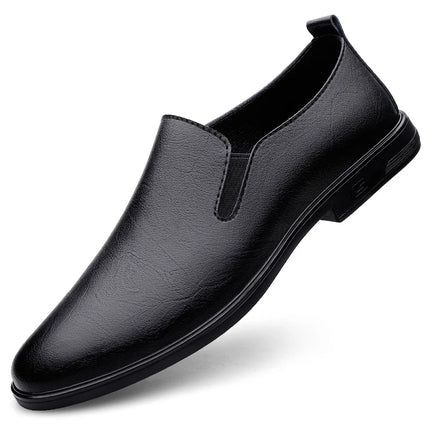 Mocassini comodi in pelle bovina da uomo neri classici alla moda di marca scarpe Casual in pelle con suola morbida traspirante cava estiva da uomo