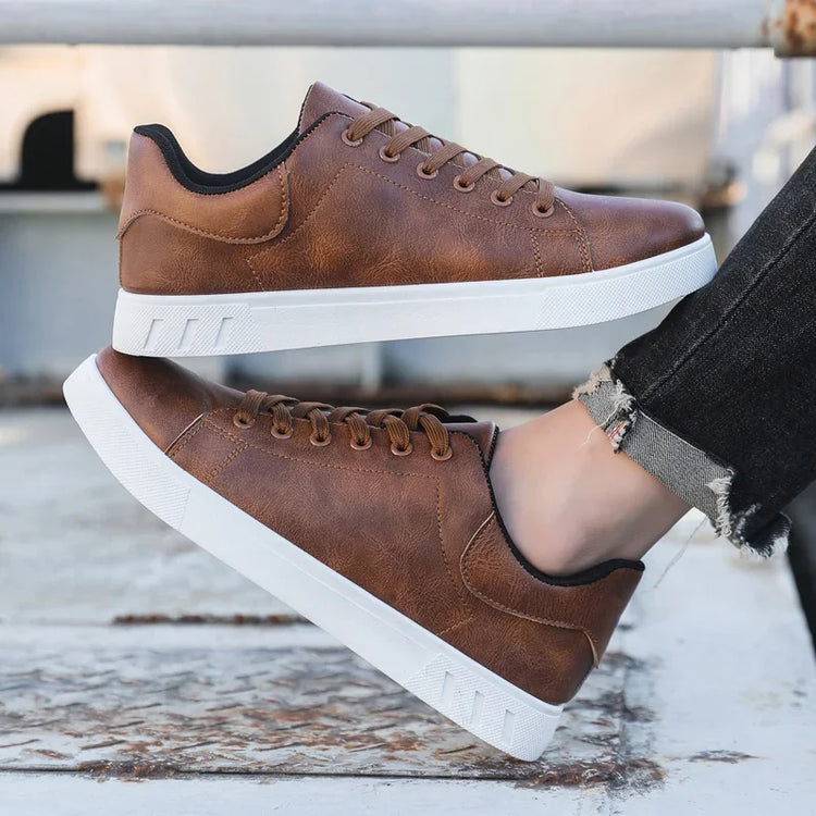Casual Shoes Loafers British Leather Sneakers Flats Shoes Classic Men Leather Shoes Spring Summer New Trendy