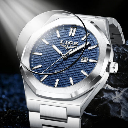 LIGE Orologio da donna elegante e lussuoso, orologio classico alla moda con data automatica, cinturino in acciaio inossidabile, orologi luminosi impermeabili per donna, regalo per signora platinumshop