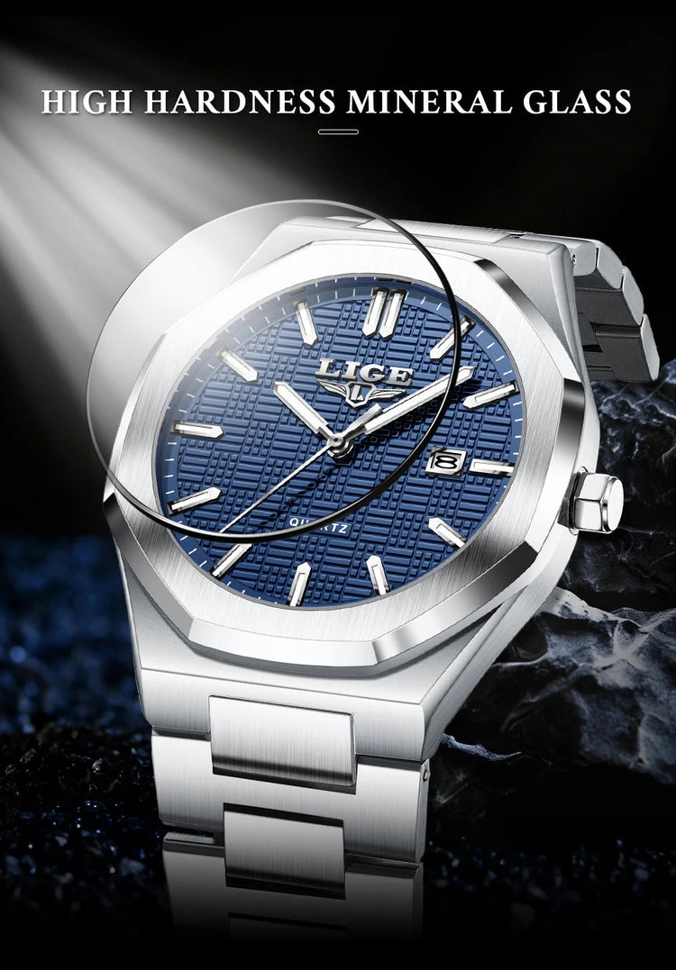 LIGE Orologio da donna elegante e lussuoso, orologio classico alla moda con data automatica, cinturino in acciaio inossidabile, orologi luminosi impermeabili per donna, regalo per signora platinumshop