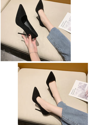 Donne Nuovi Sandali Con Tacco Medio Nero 6-8-10 cm A Punta Tacco Sottile Baotou Banchetto Scarpe Con Tacco Alto Scarpe Da Donna Tacones Mujer