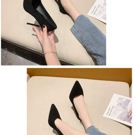 Donne Nuovi Sandali Con Tacco Medio Nero 6-8-10 cm A Punta Tacco Sottile Baotou Banchetto Scarpe Con Tacco Alto Scarpe Da Donna Tacones Mujer