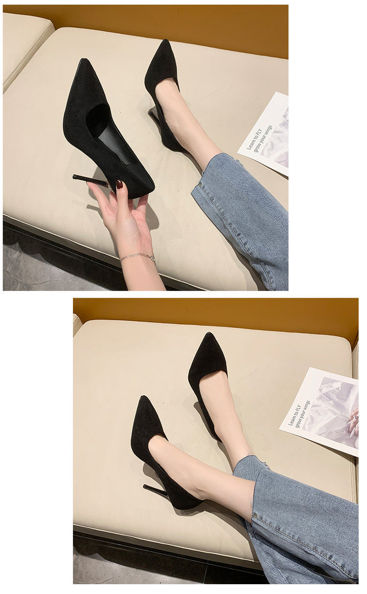 Donne Nuovi Sandali Con Tacco Medio Nero 6-8-10 cm A Punta Tacco Sottile Baotou Banchetto Scarpe Con Tacco Alto Scarpe Da Donna Tacones Mujer