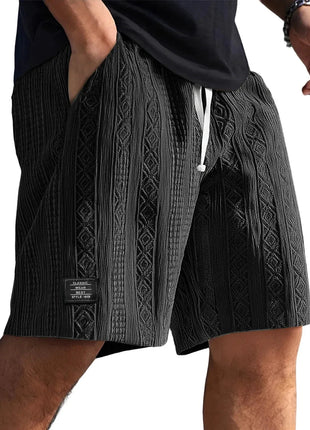 Pantaloncini Casual Jacquard da Uomo, Stile Harajuku, Tinta Unita, Pantaloni Corti alla Moda, Abbigliamento Retrò da Uomo, Streetwear Nuovo platinumshop