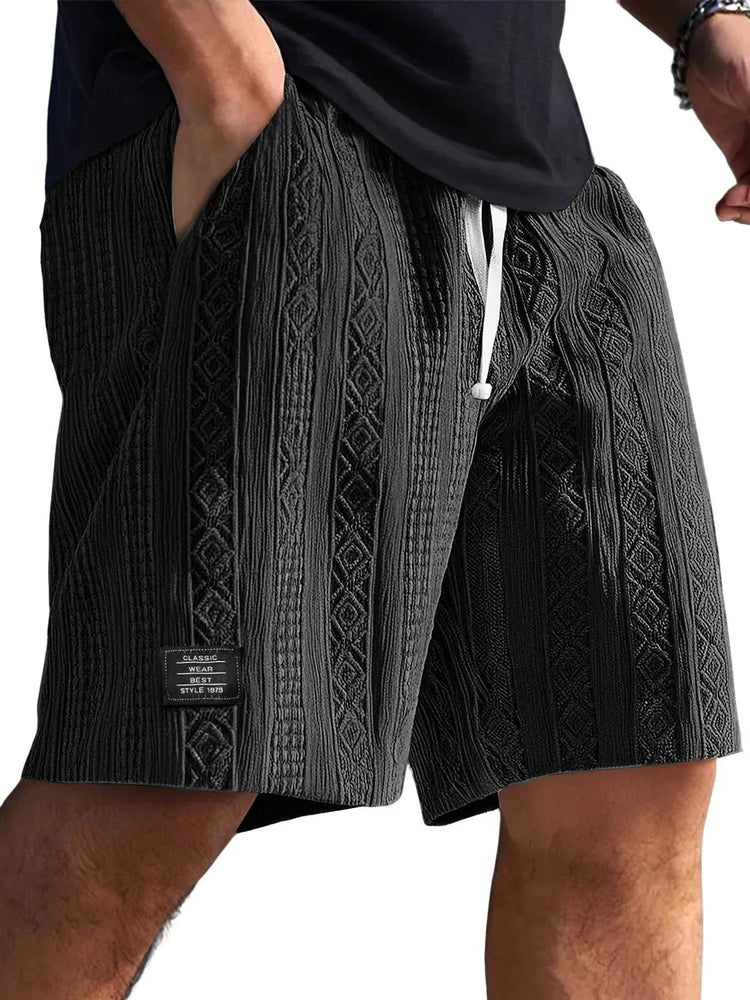 Pantaloncini Casual Jacquard da Uomo, Stile Harajuku, Tinta Unita, Pantaloni Corti alla Moda, Abbigliamento Retrò da Uomo, Streetwear Nuovo platinumshop