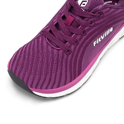 FitVille Wide Toe Box Shoes For Women Breathable Wide Fit Running Shoe Lightweight for Swollen Feet with Cushioned Relief Pain PlatiNum