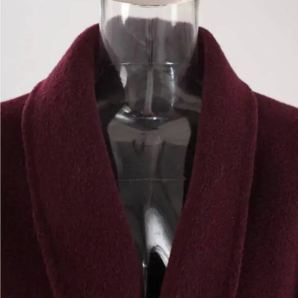 UCXQ Elegant OL Office Lady Overcoats Fur Patchwork Long Sleeve Woolen Coat Beautiful Women's Clothing Jacket Autumn 2025 Winter