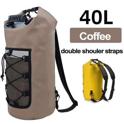 PVC Swimming Backpack Dry Bag for Women Men 10L 20L Waterproof Shoulder Kayak Trekking Drifting Rafting Surfing Boat Bag
