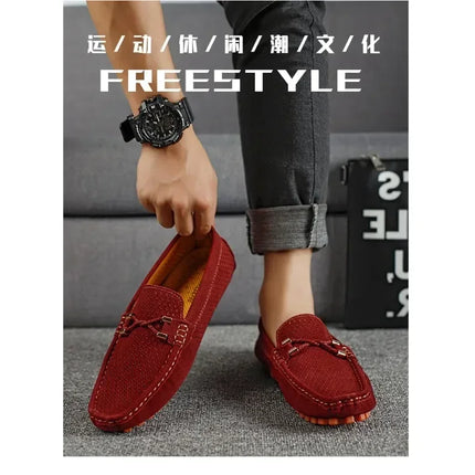 Scarpe Casual da Uomo Estate 2026, Mocassini di Lusso in Vera Pelle, Traspiranti e Comodi per la Guida