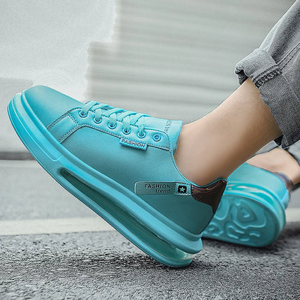 Men's Platform Sneakers Solid Design Sports Running Tennis Sneakers Lace Up Walking Trainers Shoes Casual Outdoor Shoes 39-44