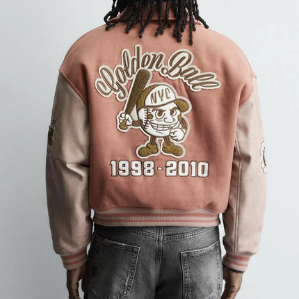 Men's Pilot Jacket Outerwear Collar Patchwork Cotton Blend Warmth Flap Closure Loose Fit Long Sleeve Winter Youth Fashion