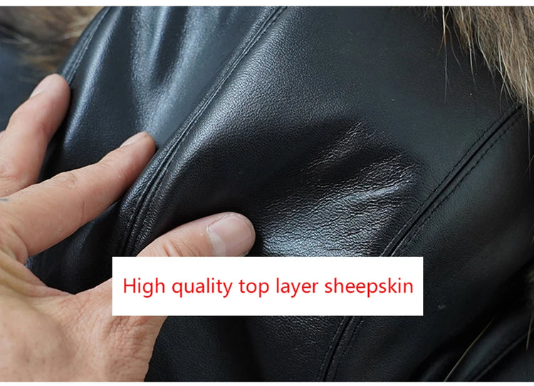 New Winter Men's 100% Real Silver Fox Fur Bomber Hat Raccoon Fur Ushanka Cap Trapper Russian Man Ski Hats Caps Real Leather